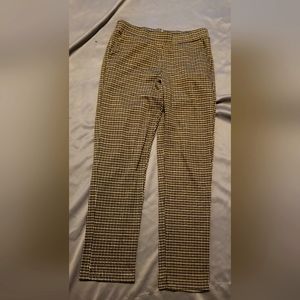 Black and Tan Houndstooth Pull-on Pants
